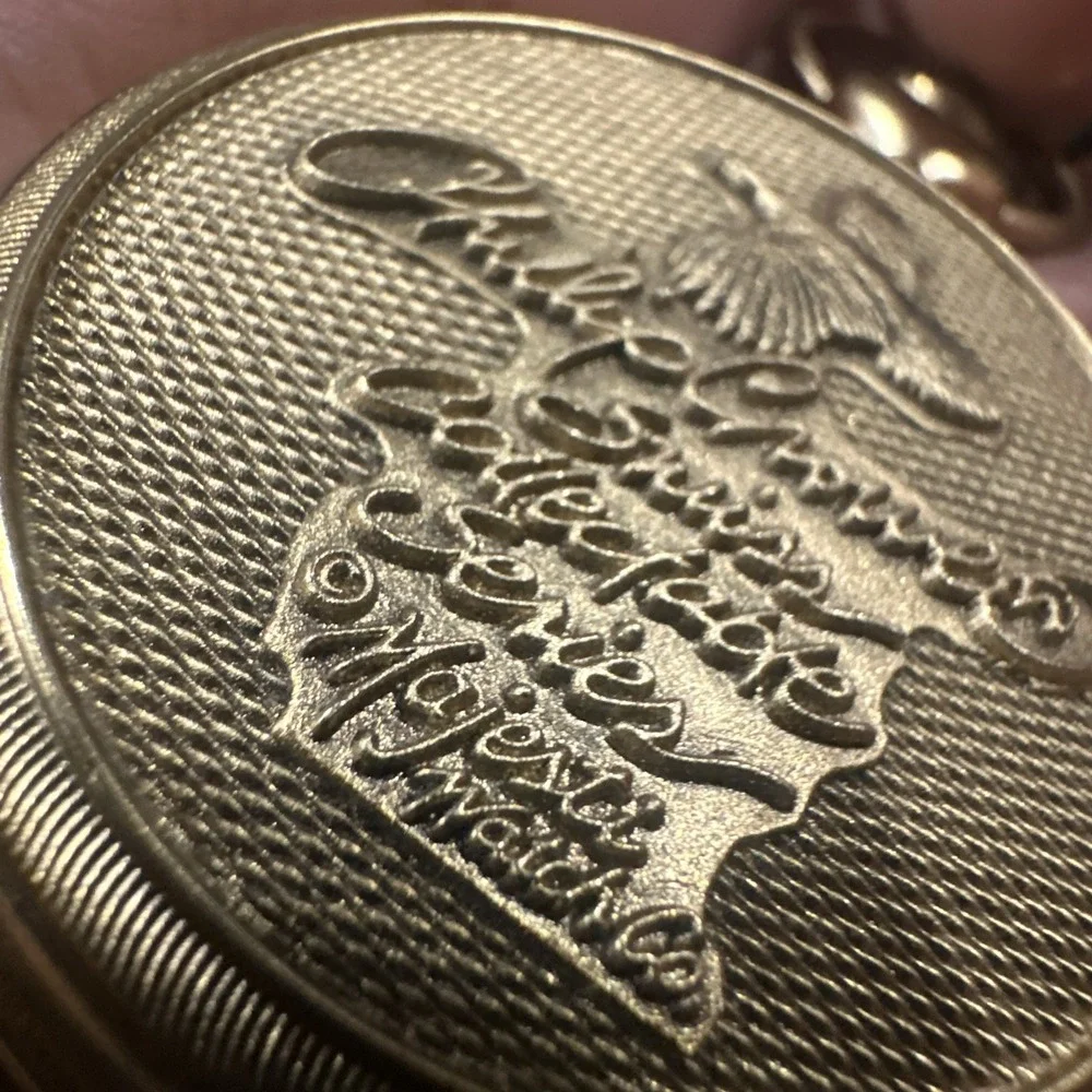 Works VTG Swiss MAJESTI Swiss Engravable 3D 48mm Embossed Eagle Pocket Watch